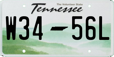 TN license plate W3456L
