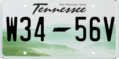 TN license plate W3456V