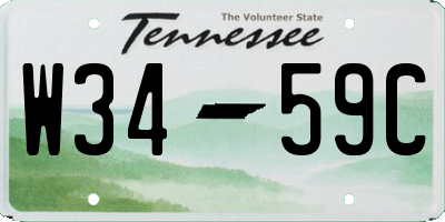 TN license plate W3459C
