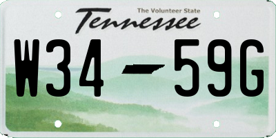 TN license plate W3459G