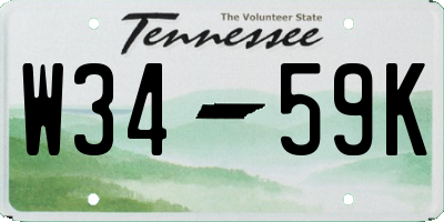TN license plate W3459K