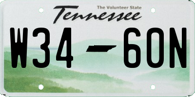 TN license plate W3460N