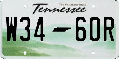 TN license plate W3460R