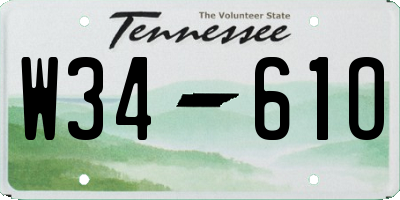 TN license plate W3461O