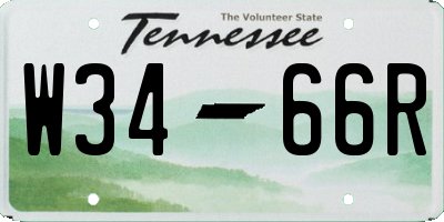 TN license plate W3466R