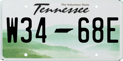 TN license plate W3468E