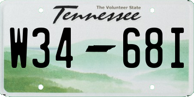TN license plate W3468I