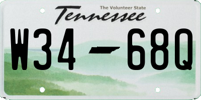TN license plate W3468Q