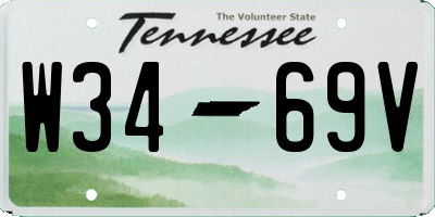 TN license plate W3469V