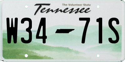 TN license plate W3471S