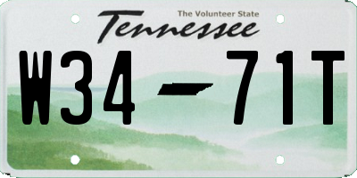 TN license plate W3471T