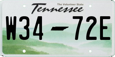 TN license plate W3472E