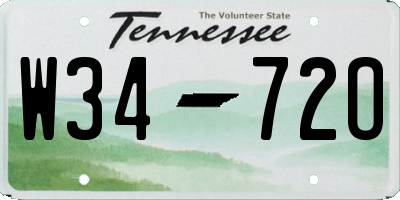 TN license plate W3472O
