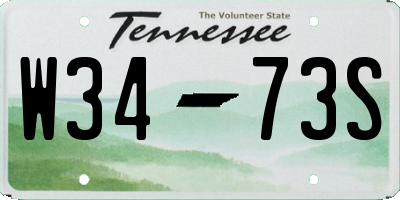 TN license plate W3473S