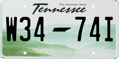 TN license plate W3474I