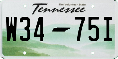 TN license plate W3475I