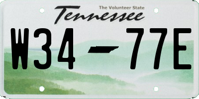 TN license plate W3477E
