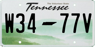 TN license plate W3477V