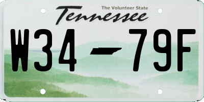 TN license plate W3479F