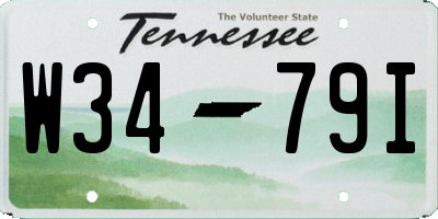 TN license plate W3479I