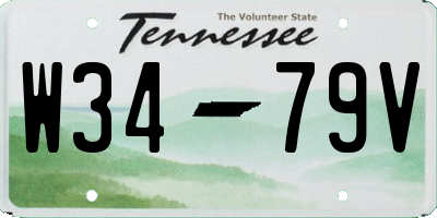 TN license plate W3479V