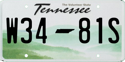 TN license plate W3481S