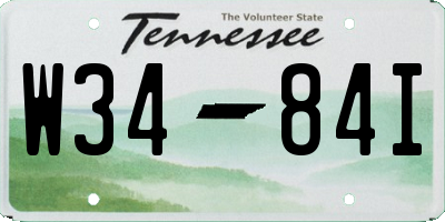 TN license plate W3484I