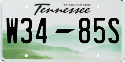 TN license plate W3485S