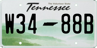 TN license plate W3488B
