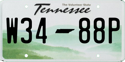 TN license plate W3488P