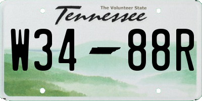TN license plate W3488R