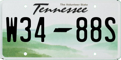 TN license plate W3488S