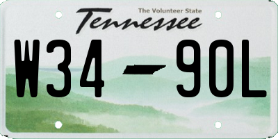 TN license plate W3490L