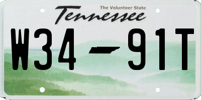 TN license plate W3491T