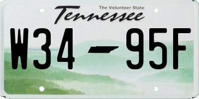 TN license plate W3495F