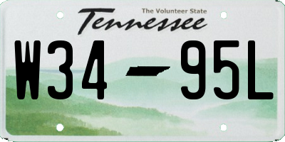 TN license plate W3495L