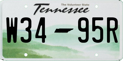 TN license plate W3495R