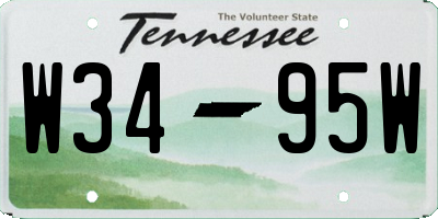 TN license plate W3495W