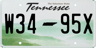 TN license plate W3495X