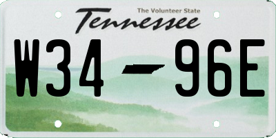 TN license plate W3496E