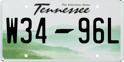 TN license plate W3496L