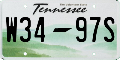 TN license plate W3497S