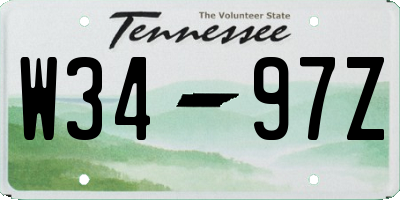 TN license plate W3497Z