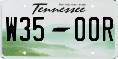 TN license plate W3500R