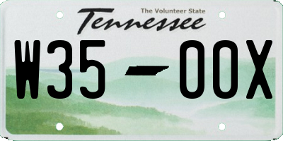 TN license plate W3500X