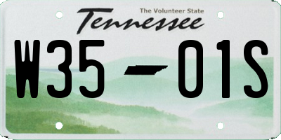 TN license plate W3501S