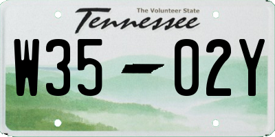 TN license plate W3502Y