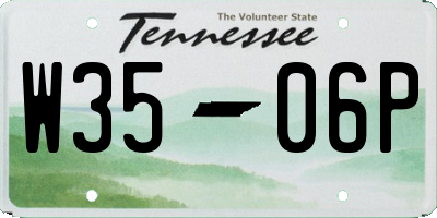 TN license plate W3506P