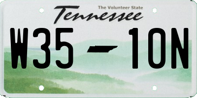 TN license plate W3510N