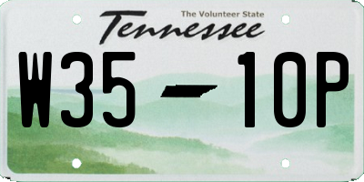 TN license plate W3510P